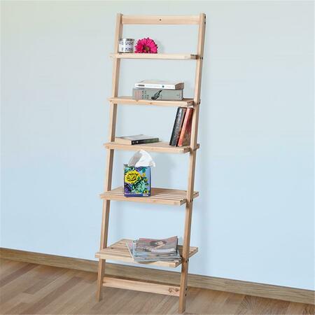 DAPHNES DINNETTE 5 Tier Decorative Leaning Ladder Book Shelf DA3242148